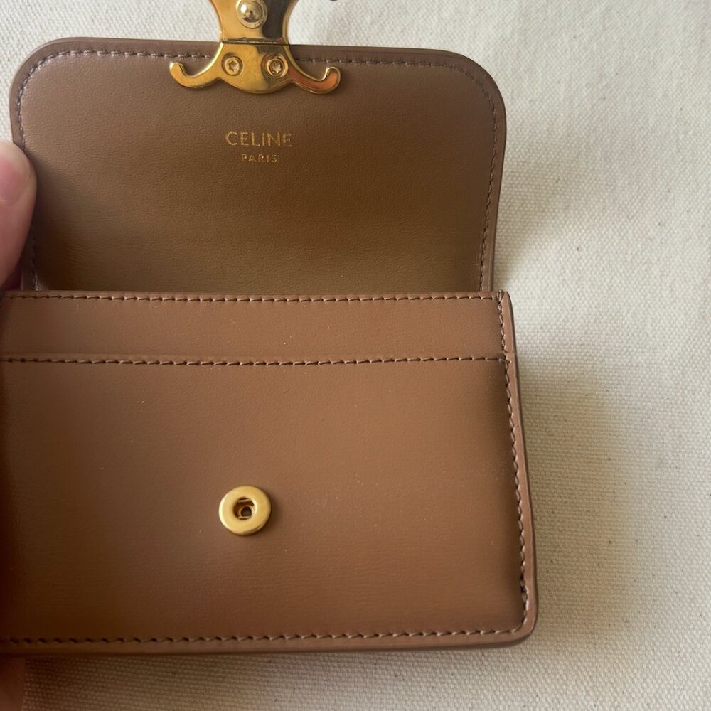 Celine Card Holder with Flap Triomphe - Picture 4 of 5